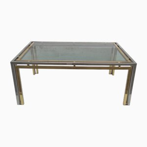 Brass and Glass Coffee Table, 1970s
