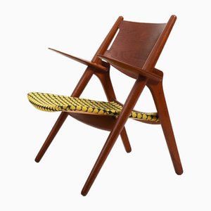 CH-28 Sessel aus Teak von Hans J. Wegner für Carl Hansen & Søn, 1960er