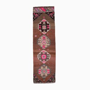 Brown and Pink Runner Rug, 1960s