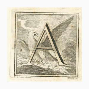 Luigi Vanvitelli, Lettera dell'alfabeto A, Acquaforte, XVIII secolo