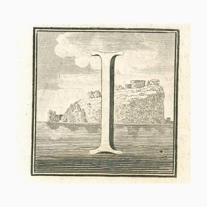 Luigi Vanvitelli, Letra del alfabeto I, Grabado, siglo XVIII