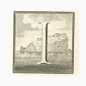 Luigi Vanvitelli, Letter of the Alphabet I, Etching, 18th Century