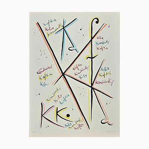 Lithographie Rafael Alberti, Letter K, 1972