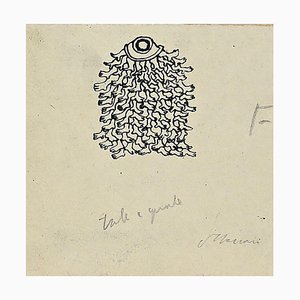 Mino Maccari, Tale e Quale, China Ink and Pencil, Mid-20th Century