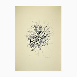 Elio Mazzella, Composition, Lithographie, Fin du XXe Siècle