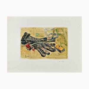 Simon Goldberg, Still Life with Glove, Monotype, Mid-20th Century