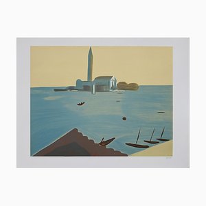 Virgilio Guidi, Venedig, Lithographie, 1982