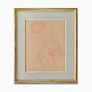 Émile Gilioli, Nude of Woman, Drawing, Mid 20th Century