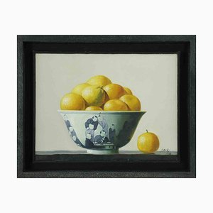 Zhang Wei Guang, Naranjas en un cuenco, Pintura al óleo, 1998