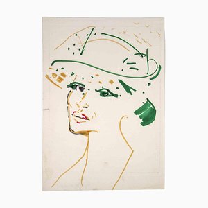 Reynold Arnould, Porträt, Zeichnung, 1970