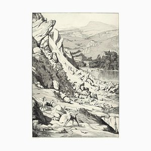 Max Klinger, deslizamientos de tierra, aguafuerte y aguatinta, 1881