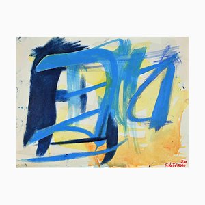 Giorgio Lo Fermo, Composizione astratta, tempera e acquerello, 2020