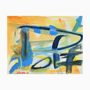 Giorgio Lo Fermo, Abstract Composition, Tempera and Watercolor, 2021