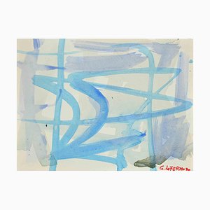Giorgio Lo Fermo, Abstrakte Komposition, Tempera und Aquarell, 2020