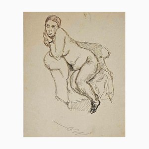 Mino Maccari, Nudes, Drawing, Mid 20th Century