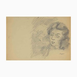 Mino Maccari, Portrait, Drawing, Mid 20th Century