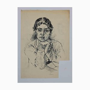 Mino Maccari, Porträt, Zeichnung, Mitte des 20. Jahrhunderts