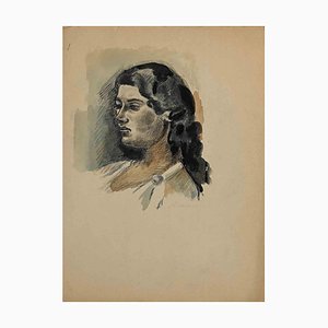 Mino Maccari, Ritratto di donna, Disegno, metà XX secolo