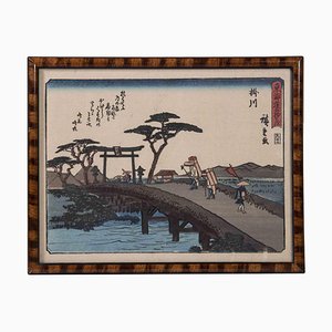 Nach Utagawa Hiroshige, Kakegawa, Holzschnitt, Ende 19. Jh.