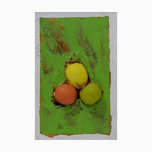 Mario Schifano, Untitled, Fruits, Mixed Media, 1995