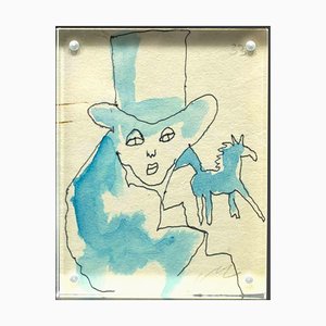 Mino Maccari, The Horseman, Drawing, 1960s