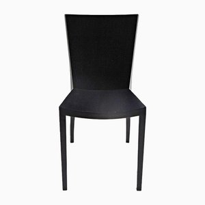 Milano Chair in Black Lacquered Ash with Embossed Leather Cushion by Gunter Lambert, 2015