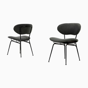 Set of Italian Modern Side Chairs with Kvadrat Mohair Upholstery, 1960s