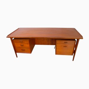 Großer Modell 207 Schreibtisch aus Teak von Arne Vodder für Sibast, Dänemark, 1950er