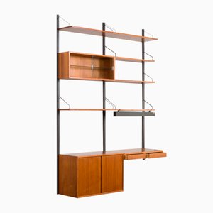 Vintage Wall Unit in Walnut with Desk by Poul Cadovius, 1960s