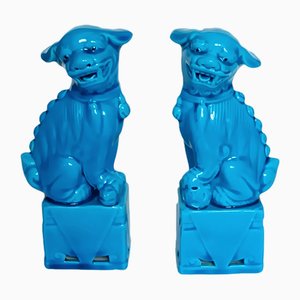 Vintage Foo Dogs aus Keramik, 1970er, 2er Set