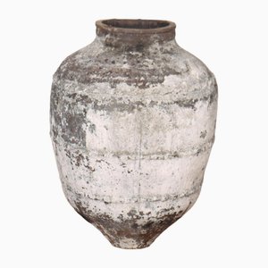 Large Painted Terracotta Olive Jar, 1890s