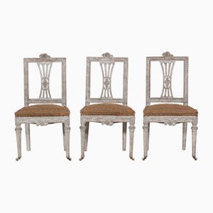 Gustavian Side Chairs, 1700s, Set of 3