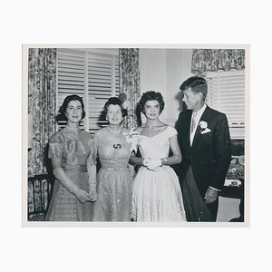 Weddingday Jackie and John F. Kennedy, Black and White Photography, 1953