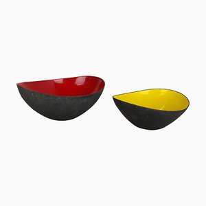 Krenit Metal Bowls attributed to Herbert Krenchel for Ørskov, Torben, Denmark, 1950s, Set of 2