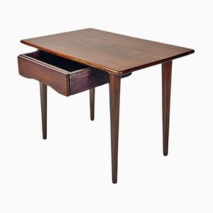 Mid-Century Scandinavian Wooden Table with Central Drawer, 1960s