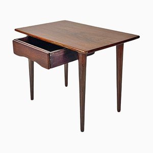 Table Scandinave Mid-Century en Bois avec Tiroir Central, 1960s