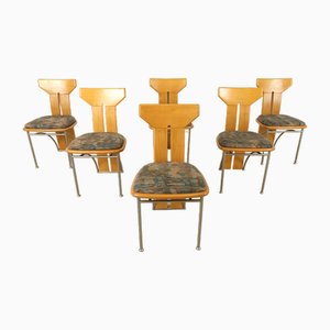 Postmodern Italian Dining Chairs, 1980s, Set of 6