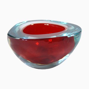 Vintage Italian Sommerso Glass Murano Bowl, 1970s