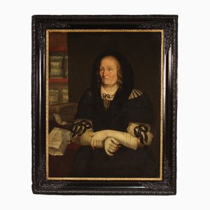 Portrait of the Widow of the Pharmacist from Trento, 1680, Oil on Canvas, Framed