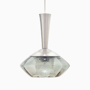 Mid-Century Scandinavian Glass Ceiling Light attributed to Carl Fagerlund for Orrefors, 1960s