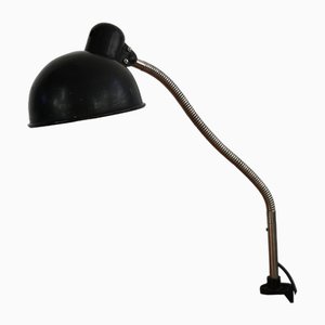 Lámpara de escritorio vintage con cuello de cisne atribuida a Christian Dell para Emperor Idell. Alemania 1930