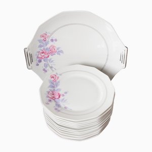 Art Deco Dessertservice von Limoges, 1925, 13 . Set