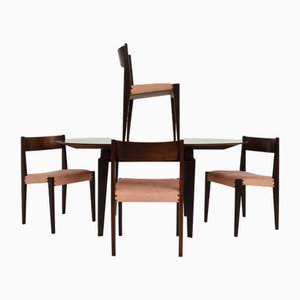 Table Ronde Extensible Dassi et Chaises Isa par Vittorio Dassi pour Dassi, 1967, Set de 7