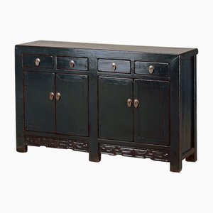 Chinese Double Sideboard in Dark Blue, 1920s