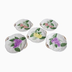 Set di piatti con frutta, anni '80, set di 5