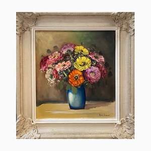 Sully Bersot, Bouquet, 1920s, Oil on Canvas, Framed