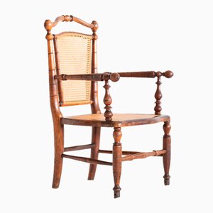 Caned Faux Bamboo Armchair