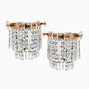 Lead Crystal Wall Lights from Maderna, 1960s, Set of 2