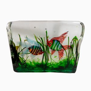 Aquarium Cenedese en Verre de Murano par Alfredo Barbini, Italie, 1950s