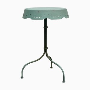 Green Metal Bistro Side Table, Italy, 1980s